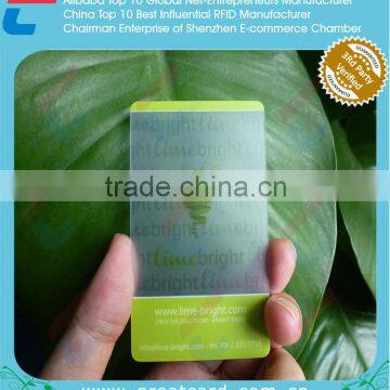 High Quality Clear Frosted Plastic Business Cards, Transparent PVC Business Card photo-4