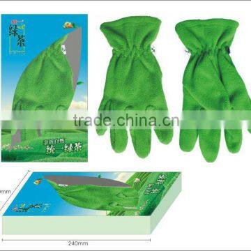 advertising Fashion winter Polar fleece gloves with embroidery