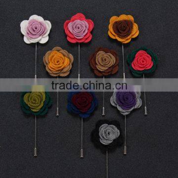 New Design Flower Men Suit Lapel Pins For Wedding Prom Party Groomsman Brooches