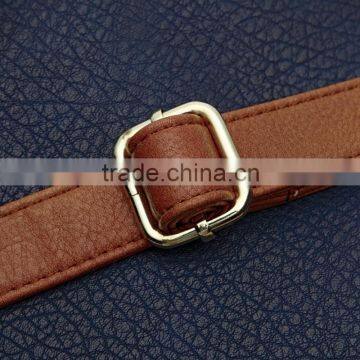 2016 New Arrival Western Style Blue Genuine Leather Ladies Set Tote Hand Bag