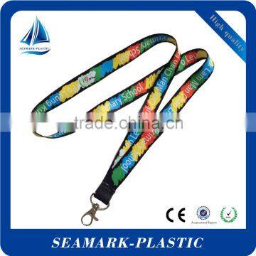 2016 cheap custom logo heat transfer lanyard screen print for promotion