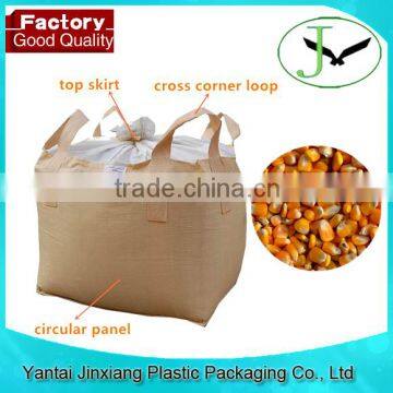 2016 global hotselling 1000kg pp woven fibc bag/bulk bag/container bag with top skirt