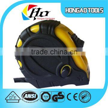 High quality three lock rubber cover measuring tape for wood