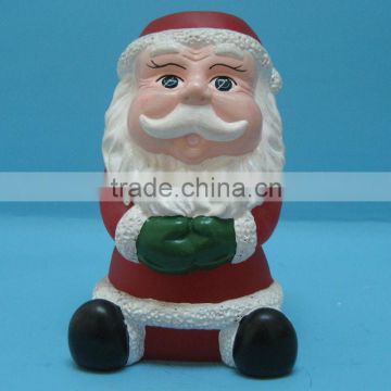 Plastic santa claus bottle holder