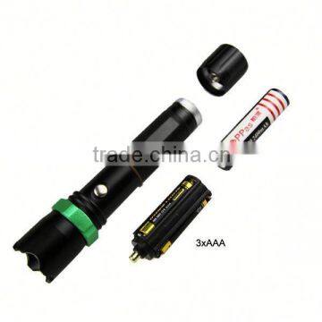 POPPAS 809B 3W Brightest XPE R2 Zoomable USB Power Bank Waterproof Rechargeable Bright Police Flashlight photo-3