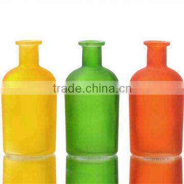 Small Cute Frosted Colored Glass Vase
