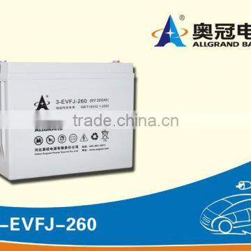 3-EVFJ-260 Escooter Battery- 6V260Ah Rechargeable Sealed Lead Acid Battery for E-car/motorcycle