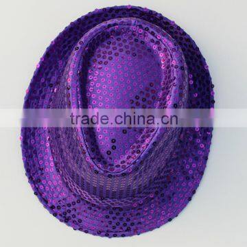 Fashion Flashing Fedora Sequin Gangster Hat Hot Jazz Hat Cap photo-3