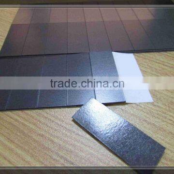 Flexible rubber craft self adhesive square sheet magnet,magnet patch with adhensive one side