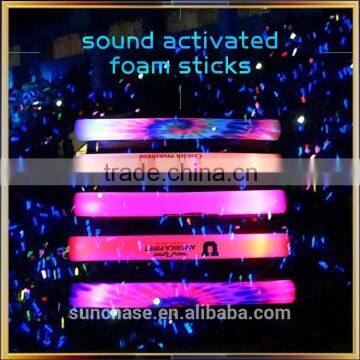 wholesale customized logo voice control led foam stick baton