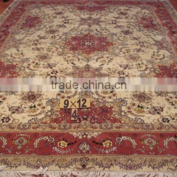 supply wool & silk carpet persian rug vintage handmade hand knotted carpet