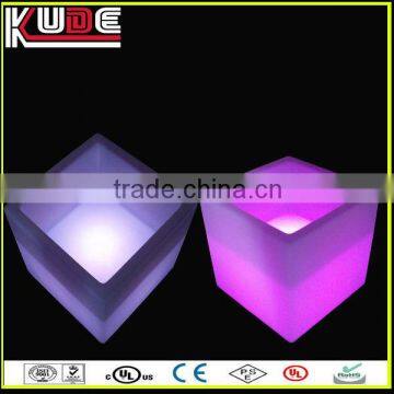 LED illuminated barware RGB led notch cube/square flexible buckets/square wholesale flower bucket