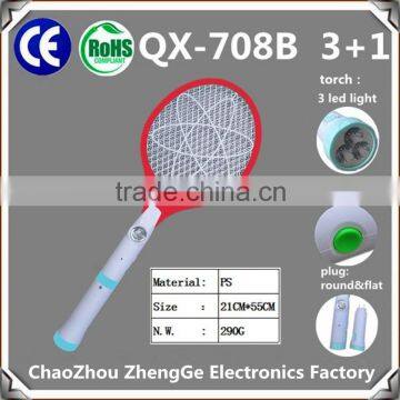 QX708B-1rechargable Battery for Mosquito Bat With Ttorch 3+1