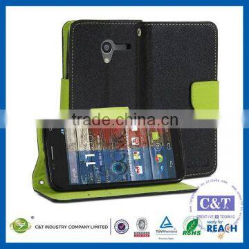 C&T Wallet Flip PU Folio Leather Cover Case Stand for Motorola Moto X photo-4