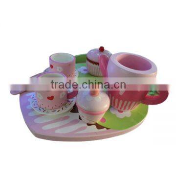 New kids wooden play tea set toy