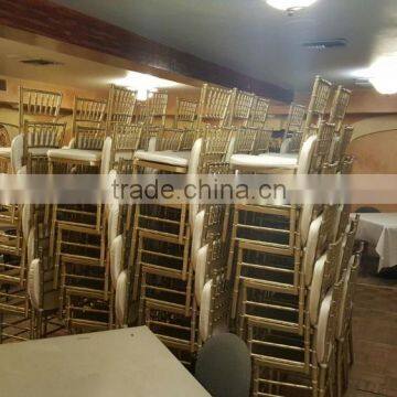 Resin paiting light gold chiavari chair, shiny gold tiffany chair