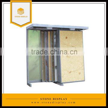 Tile slab Metal Display Cabinet double row cabinet stone display rack