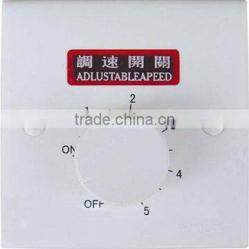 Fan speed wall switch