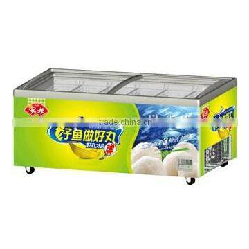151L Small Sliding Curved Glass Top Door Ice Cream Showcase Chest Freezer Display Freezer photo-6