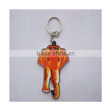 Promotional hot sale customized elephant PVC keychain