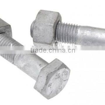 High quality construction 8.8/4.8/6.8 grade HDG bolts nuts and washer