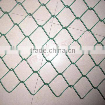 2'' Hole Size Green Plastic Coated Chain Link Fence