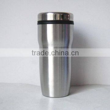 16OZ Double wall Insulated promotional plastic mug with stainless steel outer