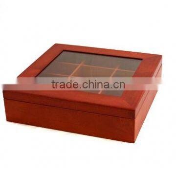 classical tea packaging box varnished wooden packaging wholesale hotsale