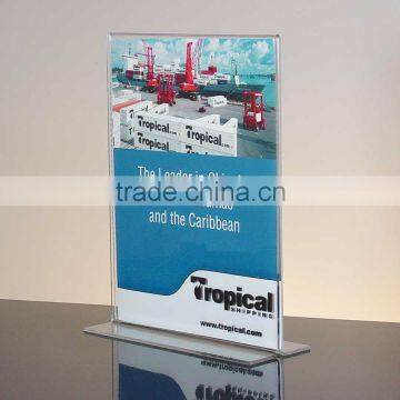 Acrylic brochure display stand brochure flyer menu holder stand