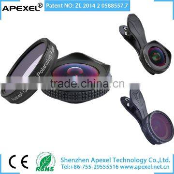 New Arrival Clip Mobile Phone 16mm 4K Wide Lens with Filter Lens for iPhone 6s+/6s/6/6+/5s/5/4s/4 Samsung Galaxy S7