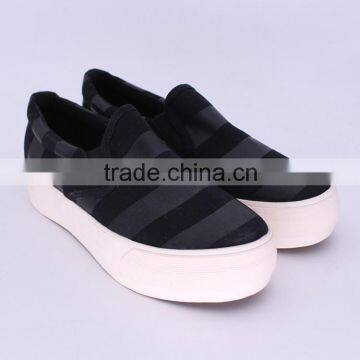 Striped Printed Upper Rubber Sole Platform Slip on Women Sneakers Cheap Casual Canvas Shoes 2016, Shoes Women Ladies photo-2
