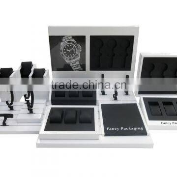 direct factory produce customized white wooden watch display stand