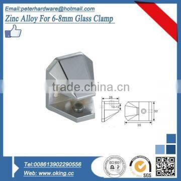 for 10-12mm thickness glass zinc alloy clamp