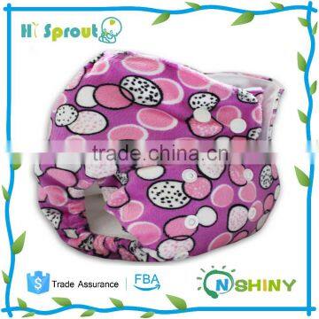 Nice Design Purple Color Baby Reusable Cloth Diaper