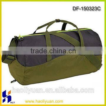 600D polyester light weight foldable travel zipper bag