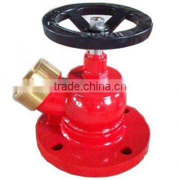 Oblique flange landing valve