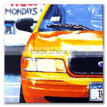 Handmade New York taxi painting