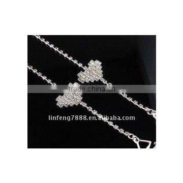 Bling two heart bra strap