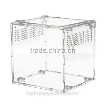 Acrylic Reptile Terrarium Habitat for Juvenile and Small Arboreal Tarantulas Chameleon Snails or Other Larval Reptiles photo-4