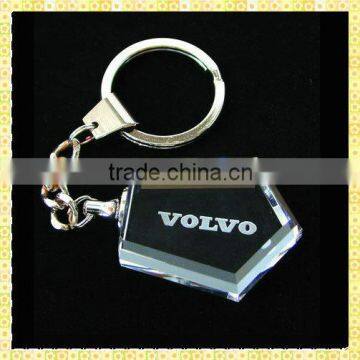 Handicraft Clear Glass Name Keychains For Birthday Party Gifts