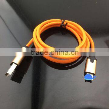 Cheap high quality speed Braided 2 in one usb cable charging custom logo cable