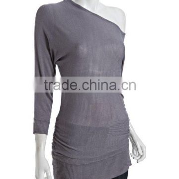 15JWB0114 woman summer bamboo tunic pullover sweater