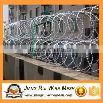 Heavy duty electric galavanized razor barbed wire