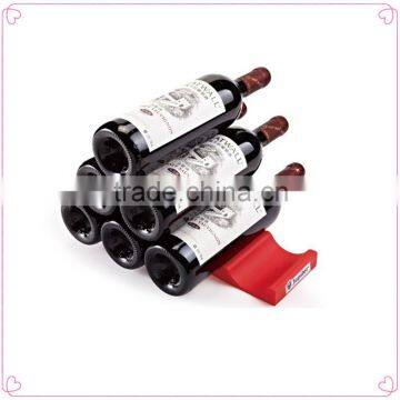 Silicone whisky bottle rack,bottle shape wine rack,fridge bottle rack