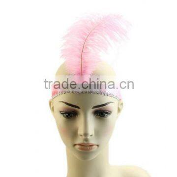 Headband Costume Accessory-3colors Ostrich Feather photo-3