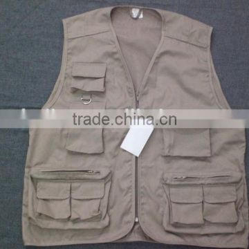 65% polyetser / 35% cotton reporter vest fishing vest