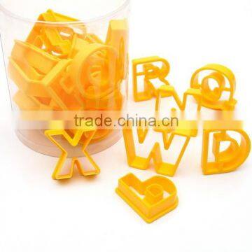 PVC box package big size alphabet cookie cutter