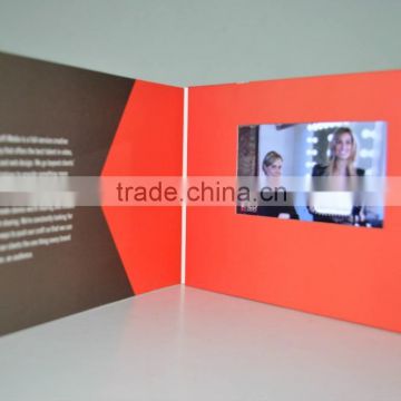 2016 hot selling 4.3inch invitation video brochure lcd video screen brochure for gifts