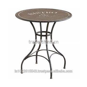 Industrial Restaurant round Black Metal tables rastaurent and cafe furniture antique metal bistro round