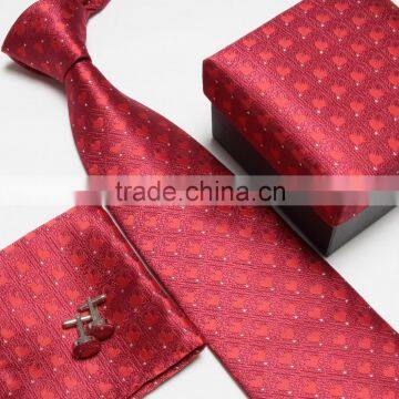 hot new products red silk christmas tie sets